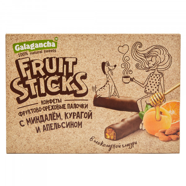 №2 Берестов КРАФТ Fruit Stiсks с курагой и миндалем, 175г   в Твери