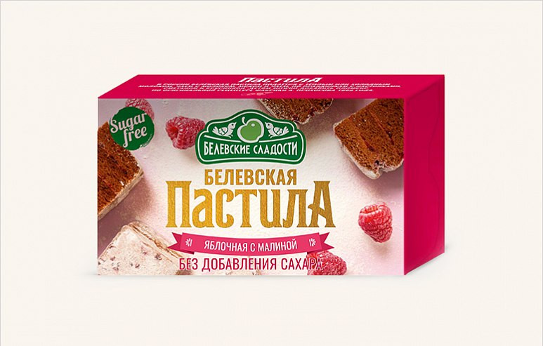  Пастила  200г диетическая с МАЛИНОЙ, НОВЫЙ ФОРМАТ (4*50г)   в Твери