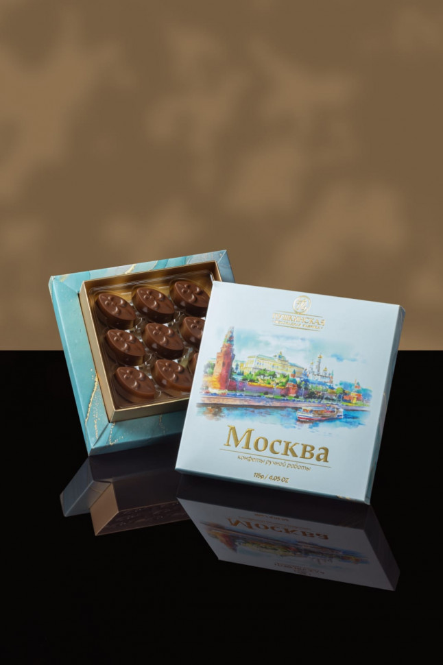  Пушкинская фабрика Конфеты Миндаль (Москва), 115г(голубая коробка) в Твери