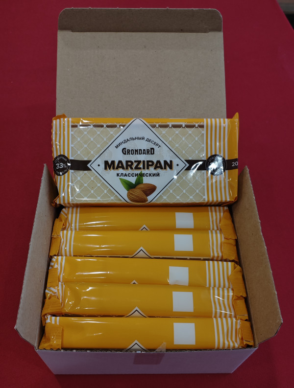№1 TM Grondard      (11133) Марципан 33%, (блок 6 шт по 200г)             в Твери