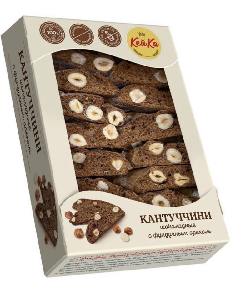  Кей Ко Кантуччини шоколадные с фундучным орехом, 200г  в Твери