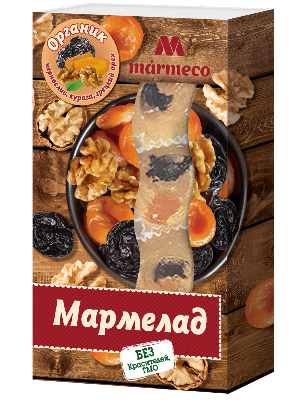 №2 Мармелад "Органик"  Курага, Чернослив, грецкий орех, 180г  в Твери