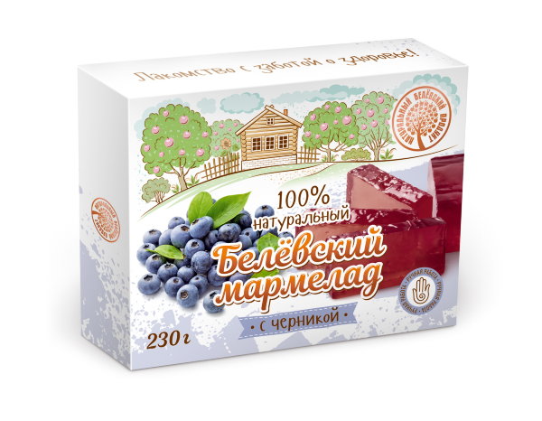 №2 Мармелад белевский "Черника" 230г в Твери