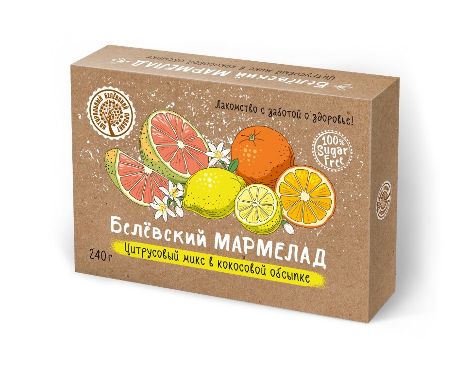  Мармелад белевский на фруктозе 240г "Цитрусовый микс" в Твери
