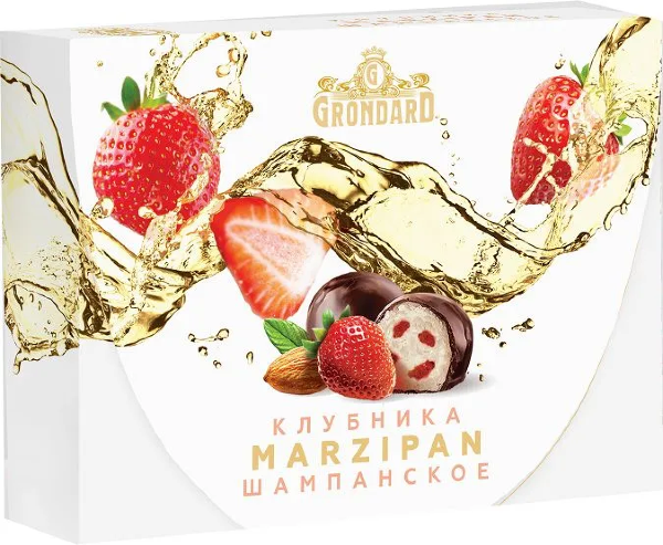 №1 TM Grondard       (10185) Конфеты глазированные Марципановые Клубника и Шампанское, 98г в Твери